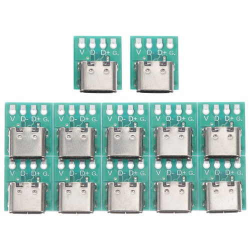 12 Pcs USB C-type Splitter Board Connector DIY 3.1 PCB Support Module - 第 1/12 張圖片