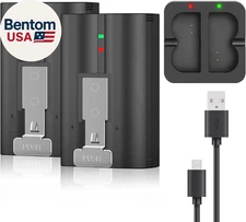 2-Pack 6040Mah Replacement Battery with Charger Station for Ring-Doorbell 2/3/4,