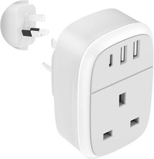 UK to Australia Plug Adapter, Australian China Travel Adaptor 32W USB C Fast Cha