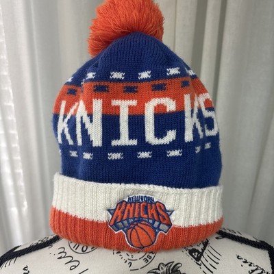 NBA New York Knicks Adidas Adult Cuffed Pom Winter Knit Hat Cap Beanie