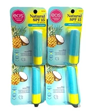 4 eos spf 15 natural lip balm pineapple & coconut