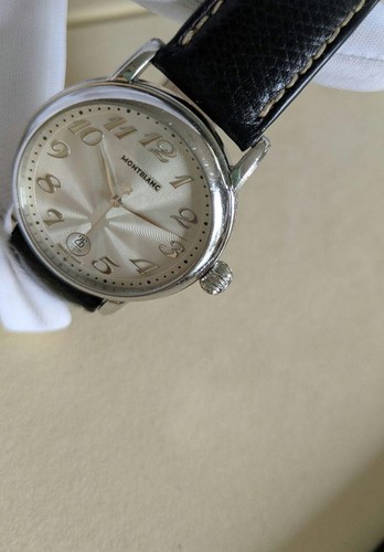 MONTBLANC Meisterstuck 7042 Date Silver Dial Quartz Analog Men's Watch Used - Picture 5 of 14