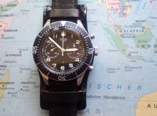 HEUER Bundeswehr Ref. 1550 SG ca. 1970. Zustand sehr gut. - Bild 4 von 22
