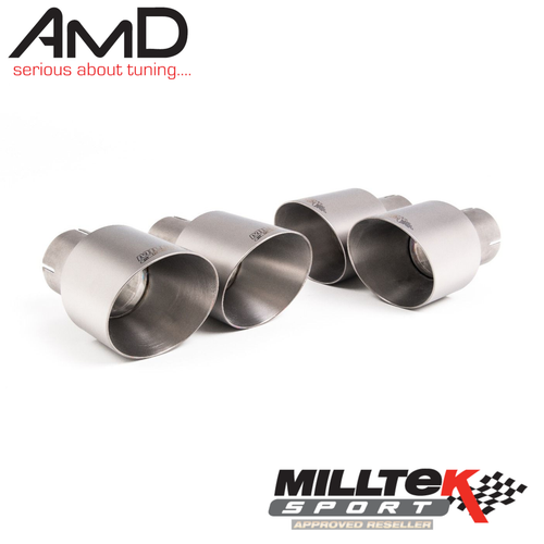 Milltek VW Golf R MK7 Cat Back Exhaust Resonated Round Trims SSXVW413 - Picture 2 of 3