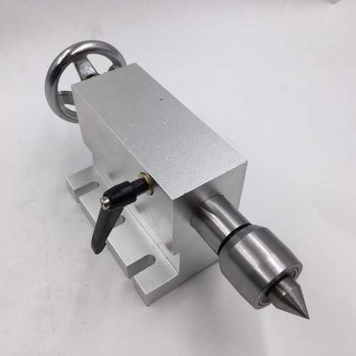 Rotary Axis 4th Axis Dividing Head 4 Jaw 100mm Chuck NEMA34 Motor Live Tailstock - Picture 11 of 12