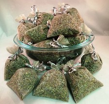 Set of 30 Lavender Sachets made with Silver Organza Bags