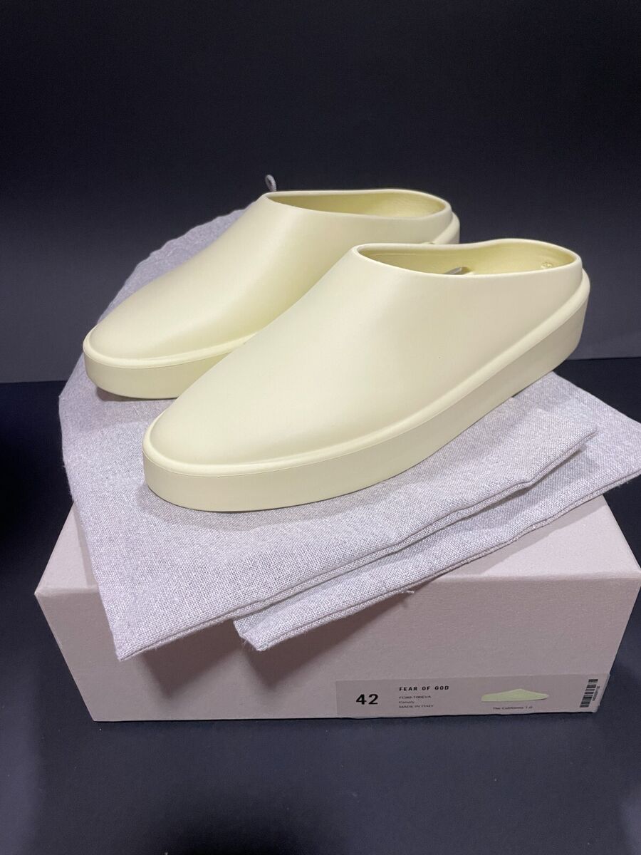 DS NEW FEAR OF GOD CALIFORNIA 1 CANARY YELLOW SLIP ON MULE DS NEW FEAR OF GOD CALIFORNIA 1 CANARY YELLOW SLIP ON MULE