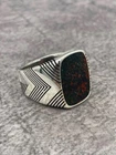 Men Bloodstone Ring 925 Sterling Silver Ring For Men Gift Signet Ring