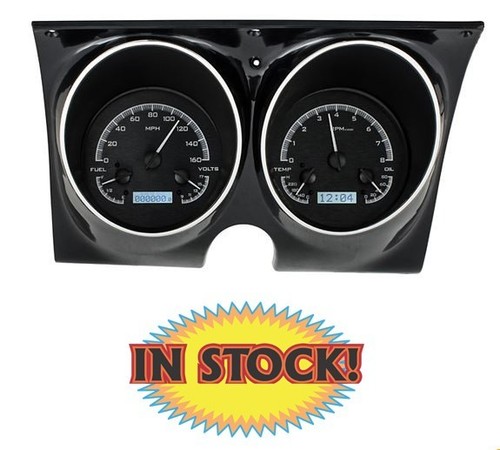 Dakota VHX-67C-CAM-K-W - 1967-68 Camaro/ Firebird VHX Gauge Kit - Black/White - Foto 1 di 7
