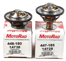 MotoRad 180 & 185 Degree Thermostat Kit Front Rear 2001-2018 Duramax Diesel 6.6L