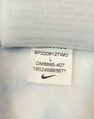 NIKE Sportswear Mens Shorts Allover Print Fleece Blue White Large 2XL - Picture 11 of 12