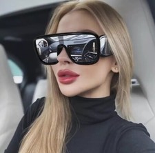 Brand Oversized Shield Mirror Luxury Brand Italy Sunglasses Fashion Vogue Style