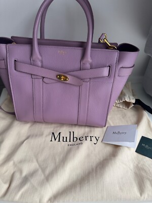 Stunning Small Zipped Mulberry Bayswater Bag in lilac UK