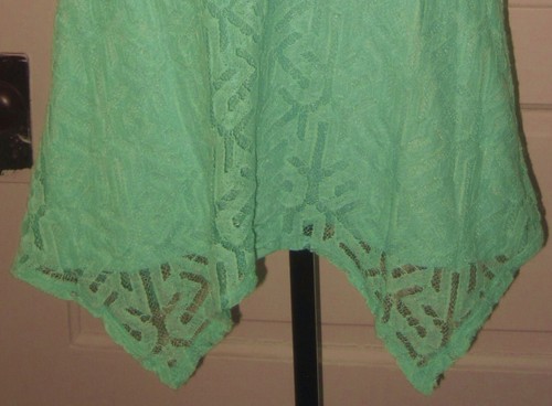 Vestido AB STUDIO Junior de Encaje Superpuesto Verde Menta Cierre Trasero M ÚLTIMA VEZ - Imagen 4 de 6