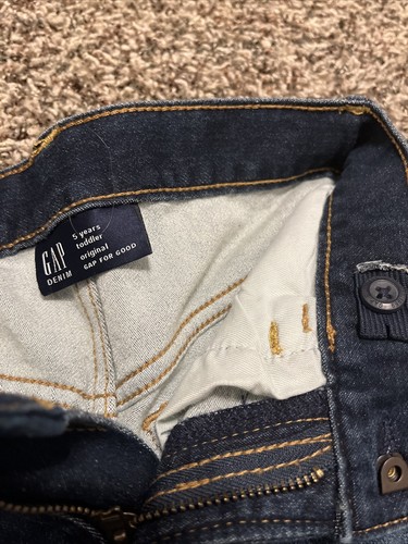 Gap Youth Boys Size 5 Adjustable Waist blue denim Jeans EUC - Picture 3 of 3