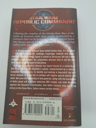 Star Wars: Republic Commando Hard Contact Book 1 - Paperback First Edition - Picture 7 of 7