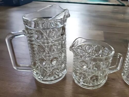 Knopf & Rohr Krug Salz Pfefferstreuer Milchkännchen Zucker Federal Windsor Glas - Bild 2 von 14