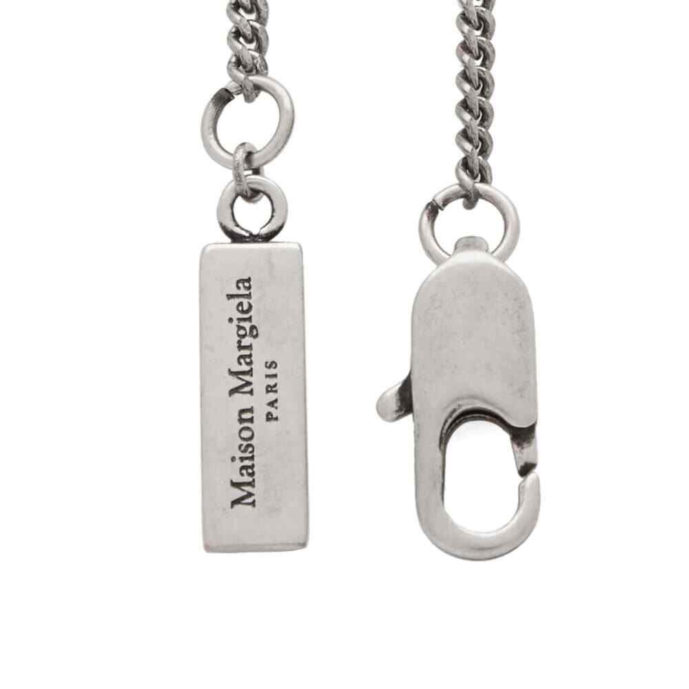 MAISON MARGIELA 11 Toy Solider Heart Necklace Silver Blue