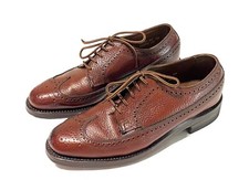Florsheim Wingtip Medallion Derby Brogue Burgundy Men Shoes Size 7.5D USA 31890