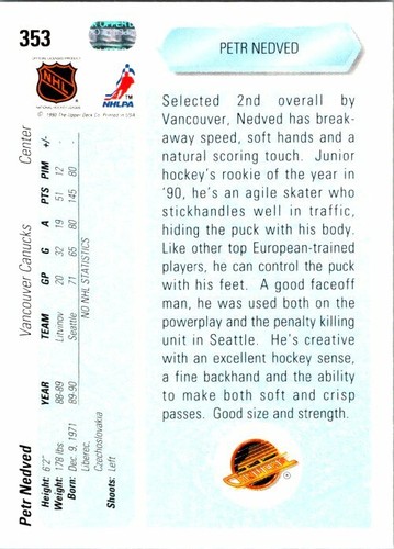 1990-91 Upper Deck Hockey - Pick Choose Your Cards #201-400 - Picture 287 of 395