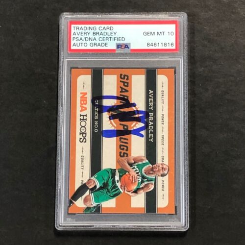 2012-13 NBA Hoops Spark Plugs #20 Avery Bradley Signed Card AUTO 10 PSA/DNA Slab - Picture 1 of 2