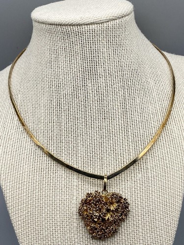 Vintage Sterling Silver 925 Gold Plated FLORA DANICA Parsley Pendant & Choker - Picture 3 of 19