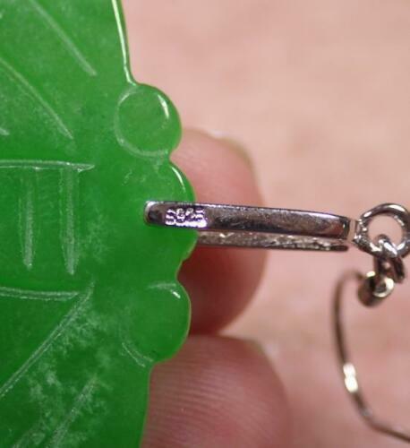 925 Sterling Silver Hook Green Jade Luck Butterfly Fortune Dangle Earrings Women - Picture 5 of 6