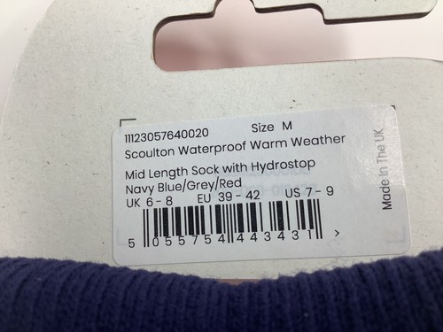 Medium - SealSkinz Scoulton wasserdichte mittlere Socken - marineblau/grau/rot Aquasealz - Bild 7 von 7