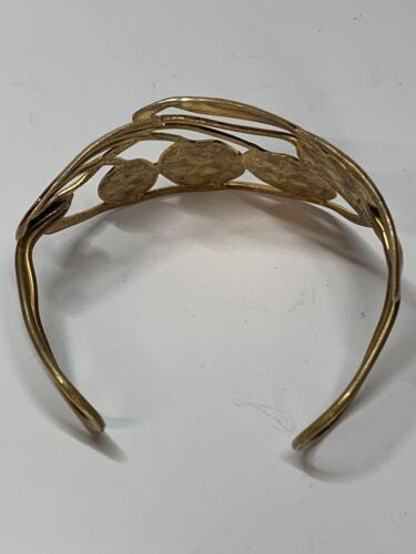 Art Nouveau Bracelet Rare Monnaie Du Pape Pope Laiton Au Bout Reves France 1900 - Picture 11 of 12