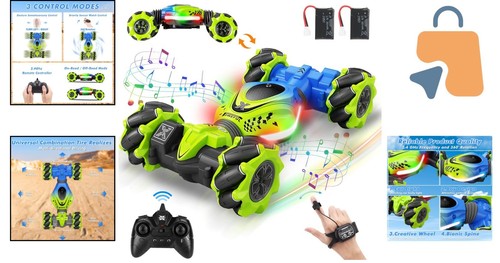 Remote Control Stunt Car with Gesture Sensing for Ages 6-12 - Lights & Music - Picture 2 of 11
