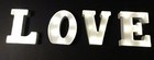 Victoria Lynn LOVE White Marquee Letters 4 Pieces Metal sign  8" Wedding NIB