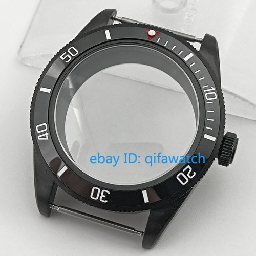 39mm black Watch Case Dome Sapphire Fit NH34 NH35 NH36 ETA 2824 PT5000 Movement - Picture 16 of 39