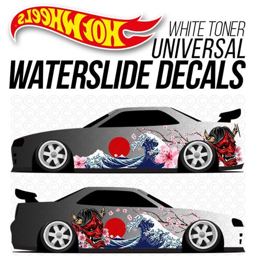1/64 JDM WAVE SAKURA Tóner Blanco Personalizado Universal Tobogán de Agua Calcomanía para Caliente - Imagen 5 de 12