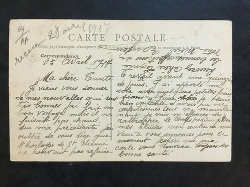 Carte Postale Ancienne de 1917 LYON - ST RAMBERT - L'ILE BARBE - Picture 2 of 2