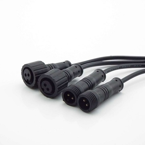 1 Pair IP65 DC Male Female Plug Wire 2/3/4 core Pin Connector Cable Waterproof - Picture 5 of 8