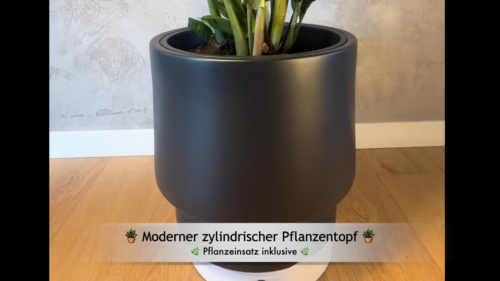 Blumenkübel Blumentopf Bewässerungssystem Einsatz Rund MATT ( Weiß; L/XL/XXL ) - Video 1 von 1