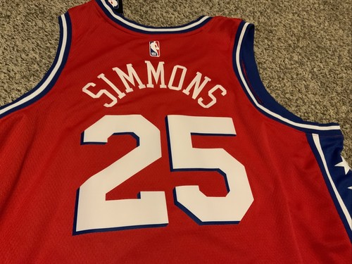 Jordan Brand Philadelphia 76ers Simmons #25 Swingman Jersey Men’s Size: 2XL - Picture 8 of 8