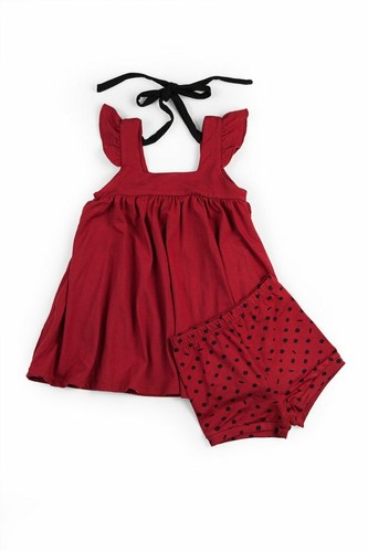 WDW Omi Jo Well Dressed Wolf red Heart Tunic Set Deck the Halls 9 months NWT