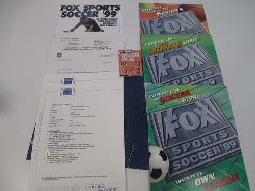 FOX SPORTS Product Brochure Game Catalog Folder Media Kit - Promo E3 1998 - Picture 3 of 3