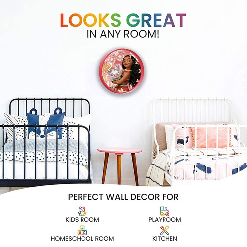 25cm Licensed Children Analogue Wall Mount Quartz Clock Kids Bedroom Decorations - Picture 126 of 138