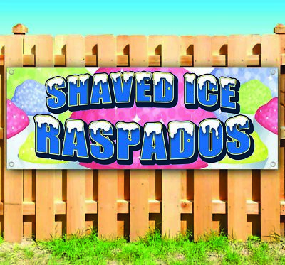SHAVED ICE RASPADOS Banner Advertising Vinyl Flag Sign Many Sizes FAIR FOOD
