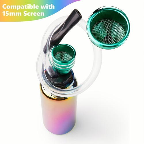 4" Mini Small Glass Bong 2PC Water Pipes Hookah Smoking Tobacco Pipes with Box - Picture 3 of 8