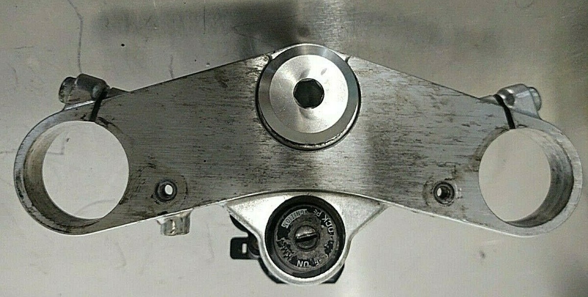 stepy　ババ+ダダ HARLEY SOFTAIL SPRINGER OEM UPPER TRIPLE TREE CLAMP BLACK