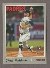 CHRIS PADDACK 2019 Topps Heritage ACTION VARIATION SP RC #703 Rookie Image VAR