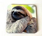 Lazy Sloth Drinks Coasters Wood Cork Backed for Tea & Coffee