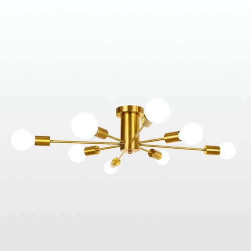 Modern 8 Light Ceiling Fixture Semi Flush Mount Sputnik Chandelier Living Room - Picture 13 of 23