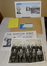 NORTON Company (Worcester MA) 1951 & 1971 Newsletters, vintage 8x10" Photo