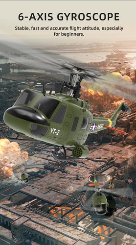 YUXIANG F07-V UH-1 Huey 6-Achsen Gyro 6CH 3D Fliegen Brushless RC Hubschrauber - Bild 9 von 24
