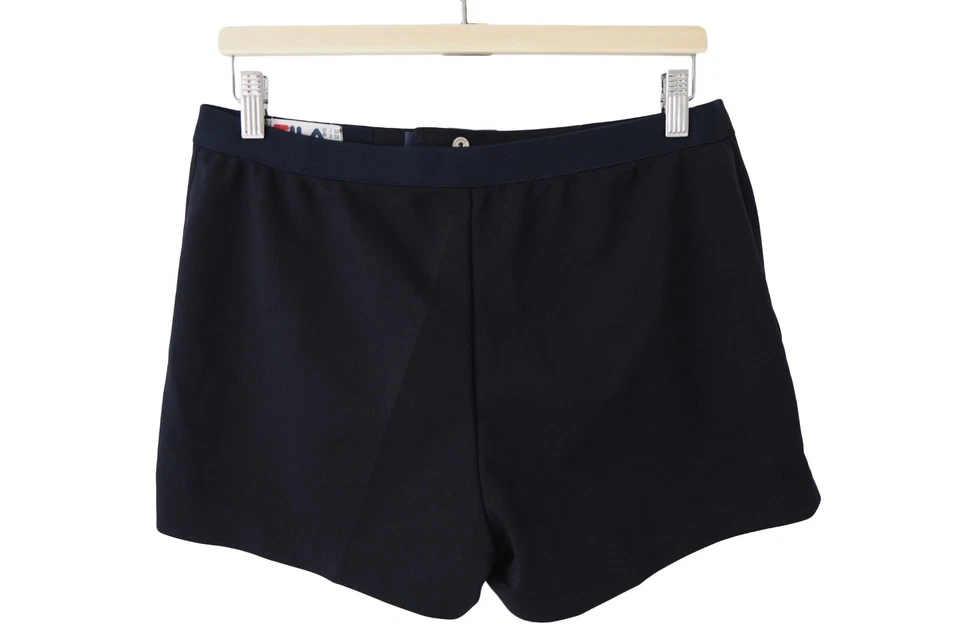 Pantalones Cortos Tenis FILA Vintage Azul Marino Clásicos Años 90 Retro Estilo Deportivo Hecho en Italia Foto 2 de 4