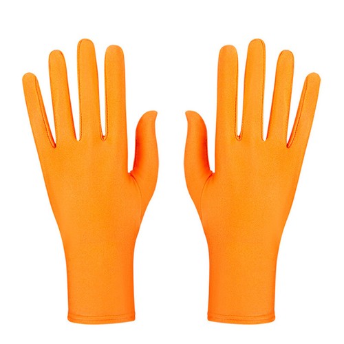 Stretch Sunscreen Gloves Bright Color Spandex Gloves Full Fingers Mittens Soft - Picture 14 of 29